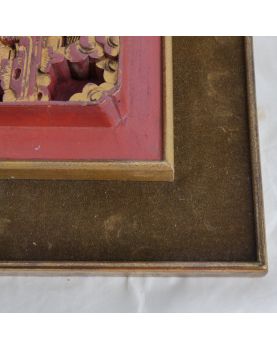 19th Century Chinese Gilded Carved Wood Frame