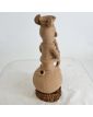 Terracotta Jug Statuette from Cameroon on Braided Support