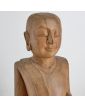 Ancien Bouddha en Bois Sculpté d’Asie