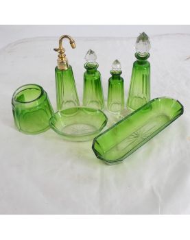 Part of Incomplete Green Crystal Toilet Service
