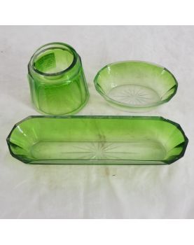 Part of Incomplete Green Crystal Toilet Service
