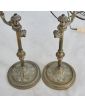 Pair of Brass Hot Water Bottle Style Lamps