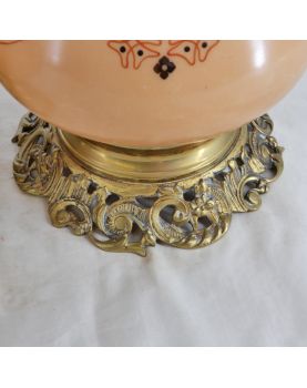 Pair of Opaline Vases on Brass Support