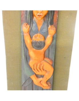 Maternity Carved Wood Frame by FERCHAUD