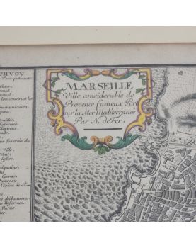 Frame Map of Marseille 18th Century