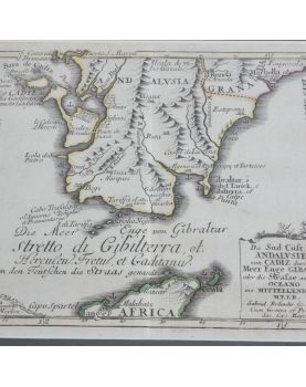 Strait of GIBRALTAR Map Frame