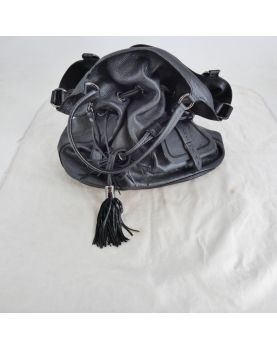 Bag LANCEL in Black Leather Swept with Cover
