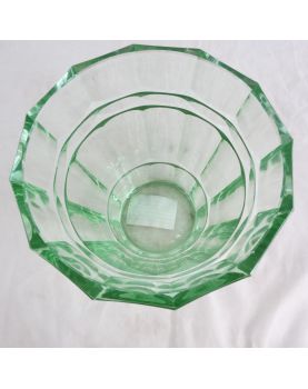 DAUM Vase en Cristal Vert