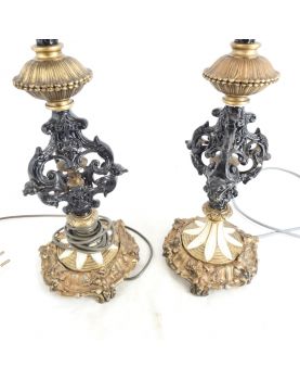 Pair of Lamps in Bronze