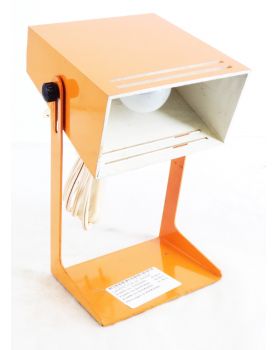 Italian Orange Metal Lamp 1960s