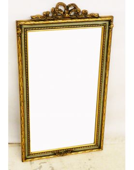 Louis XVI Style Golden Rectangular Mirror