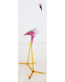 Pink Flamingo in Polychrome Blown Glass Attributed to MURANO
