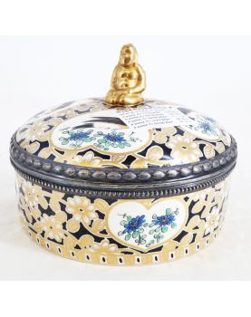 Porcelain Box with Silver Frame