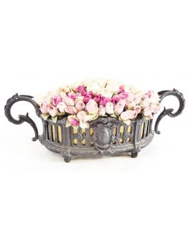 Small Regulate Planter Garnished with Flowers