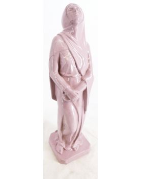 Large Woman in Pink Enameled Terracotta