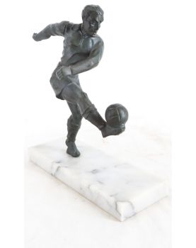 Footballer in Art-Déco regulation on Socle in Marble