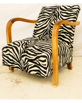 Bridge Armchair Zebra Fabric