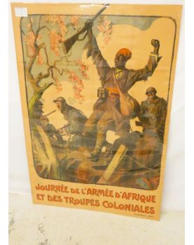 Large African Army Propaganda Poster