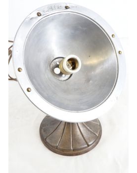 CALOR Parabolic Lamp in Vintage Aluminum and Cast Iron Base