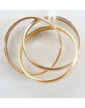 Ring 3 Rings in 18 Carat Gold 4.88 Grams