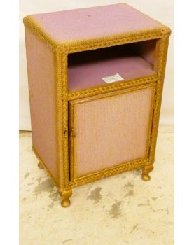 Pink and Gold Bedside Table 1 Door 1 Niche