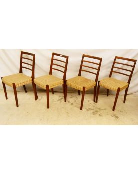 Series of 4 Scandinavian Style Chairs to Restore