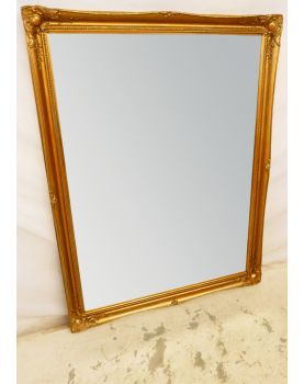 Large Beveled Mirror Gold Frame