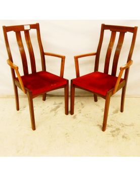 MEREDEW Pair of Red Seat Armchairs