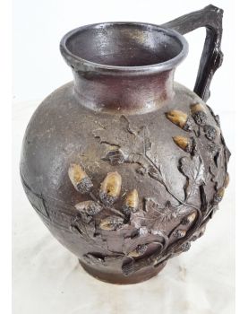 Decorated Pitcher with Acorns by L.CHARRON BAYEUX