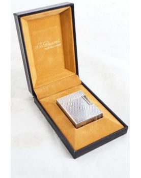 Briquet DUPONT in Silver Metal in the Case with Certificate