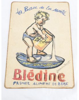 Carton Publicitaire Blédine par G. BOURET