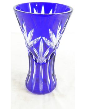 Vase en Cristal Bleu