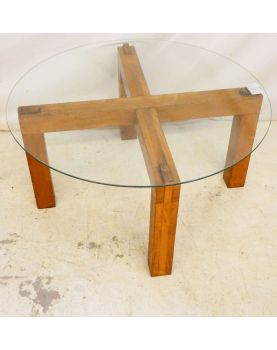 Coffee Table with Wooden Legs