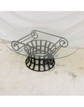 Round Coffee Table Glass Top