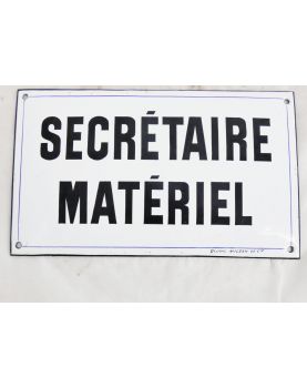 Small Secretary Sign Enameled Material