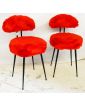 Pair of Moumoute Red Chairs Style PELFRAN