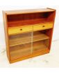 NATHAN Bookcase 2 Doors Glass sliding, 2 Drawers and 1 Niche