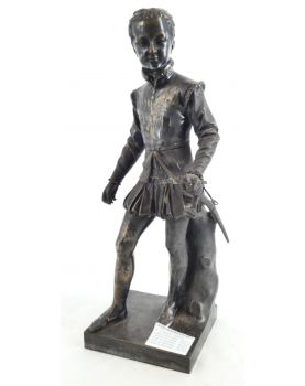 F. J. BOSIO - Subject in Silvered Bronze Henri de NAVARD