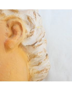 Polychrome Plaster Mannequin Bust with Necklace