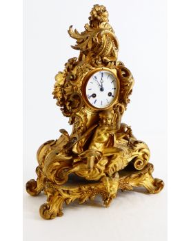 Louis XV Style Bronze Pendulum Clock