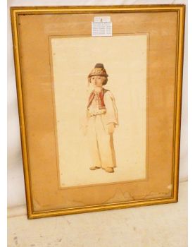 Aquarelle Enfant Norvégien Par Theodore Valerio