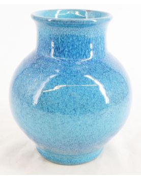 Blue Enameled Vase Signed A.GUILLON