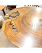Large Round Teak Table Tripod Legs