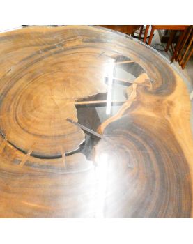 Large Round Teak Table Tripod Legs