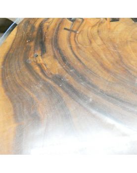 Grande Table Ronde en Teck Pieds Tripode
