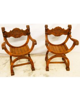 Pair of DAGOBERT Oak Armchairs