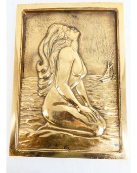 Bronze Plaque Nude Woman Signed E.CHAUDRON