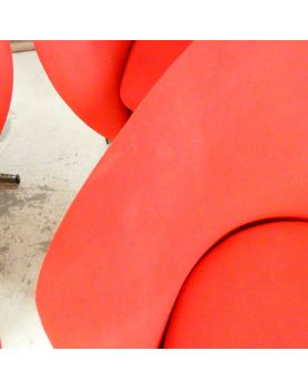 Série de 4 Fauteuils Rouges  Signé Eric KLOTE