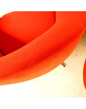 Série de 4 Fauteuils Rouges  Signé Eric KLOTE