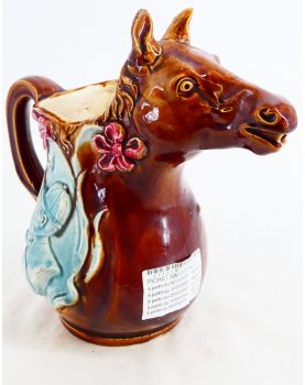 Barbotine Jug Jockey Decor